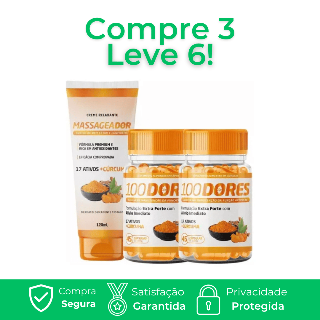 100 Dores – Para Dores Articulares e Mobilidade + Pomada Brinde