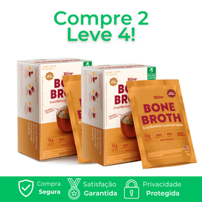Bone Broth 7 Sachês 84g - Caldo Para Dores Articulares, Mobilidade e Rejuvenescimento