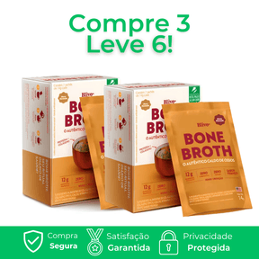 Bone Broth 7 Sachês 84g - Caldo Para Dores Articulares, Mobilidade e Rejuvenescimento