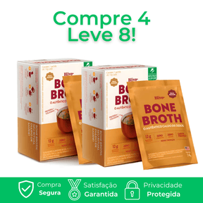 Bone Broth 7 Sachês 84g - Caldo Para Dores Articulares, Mobilidade e Rejuvenescimento